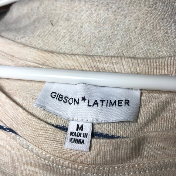 Gibson Latiner longslleeve Striped top Sz M - Picture 8 of 9